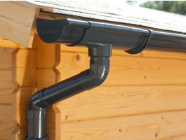 Azalp doppeltes Dachrinnenset Anthrazit PVC - 340 cm Foto von Azalp doppeltes Dachrinnenset Anthrazit PVC - 340 cm