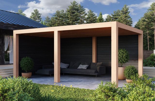 Foto van WoodAcademy Moonstone Excellent Nero Overkapping 680x300 cm