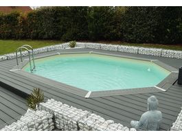 Foto van Ubbink Océa 550 x 355 x 120 cm houten zwembad