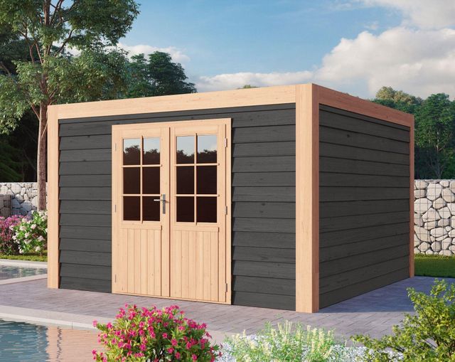 Foto van WoodAcademy Emerald Excellent Nero tuinhuis 680x400 cm