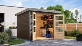 Foto van Karibu 12304 Jupiter 3.5 tuinhuis - terragrijs|grijsaluminium