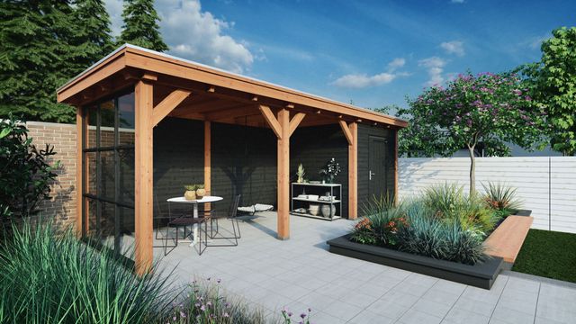 Trendhout buitenverblijf Siena