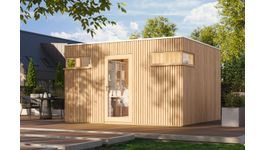 Foto van SmartShed geisoleerde tuinkantoor Kampas