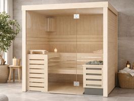 Foto van Azalp massieve sauna Rio Glass 171.5x131 cm