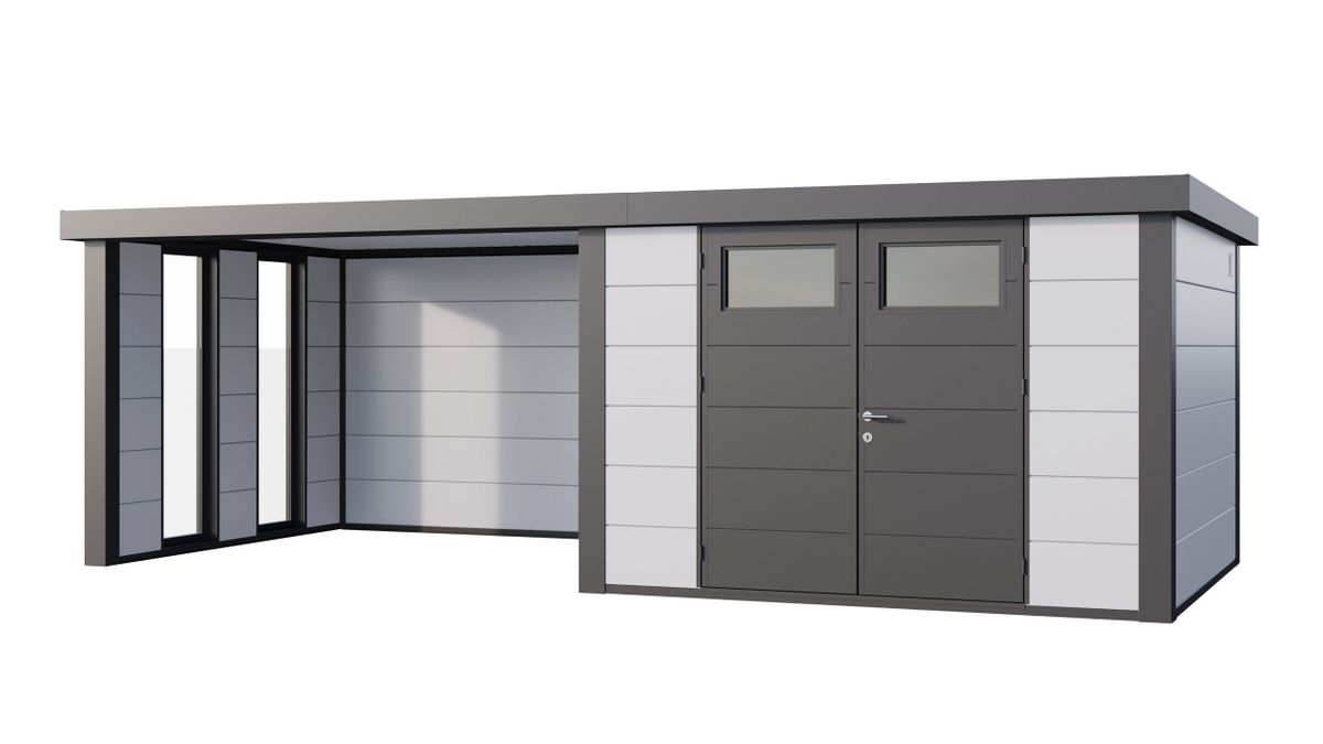 Telluria Classico 3030 metalen tuinhuis met lounge Large links