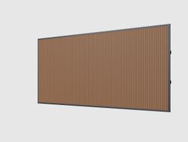 Foto van Porchenzo WPC design wand 530 cm - teak