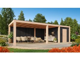 Foto von Kirk and Michaels Gartenhaus mit Terrasse Severus nero