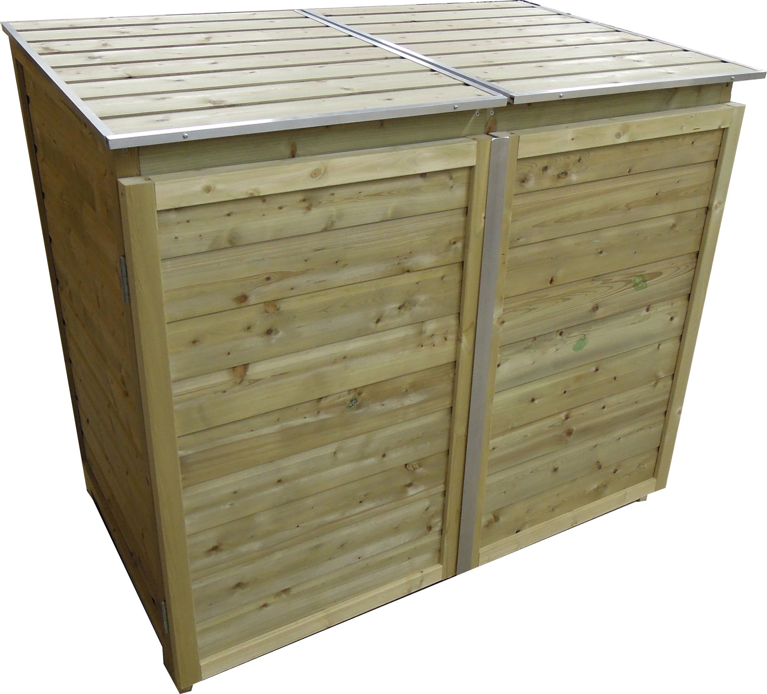 Foto van Lutrabox containerberging voor 2 afvalcontainers 140L/240L LK240TWIN-R