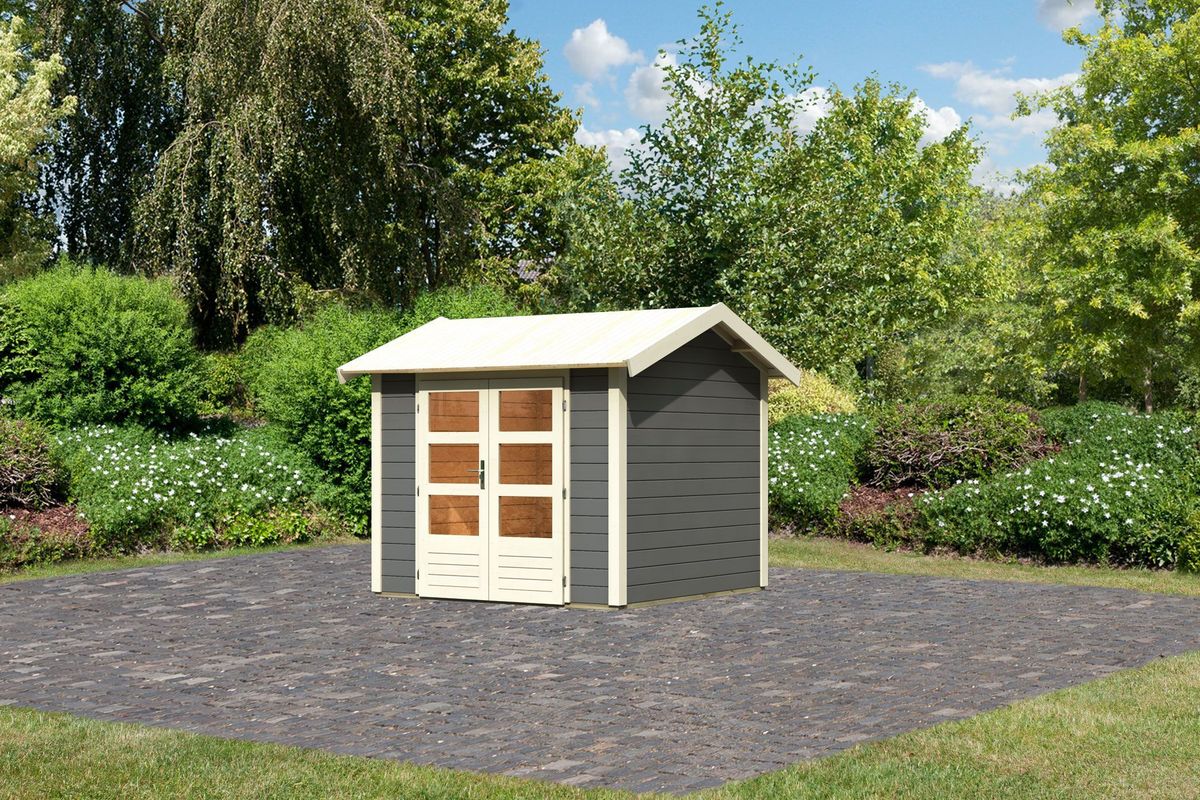 Karibu 31443 Theres 3 Gartenhaus - Terragrau