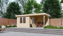 Interflex Blockhütte mit terrasse 3031 Z Foto von Interflex Blockhütte mit terrasse 3031 Z