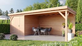 Foto van WoodAcademy tuinhuis met overkapping Bristol