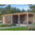 Foto von WoodAcademy Gartenhaus mit Überdachung Nefriet Excellent nero 1180x300 cm