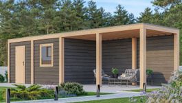 WoodAcademy Gartenhaus mit Überdachung Nefriet Excellent nero Foto von WoodAcademy Gartenhaus mit Überdachung Nefriet Excellent nero