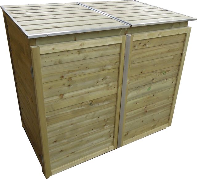 Lutrabox containerberging voor 2 afvalcontainers 260L