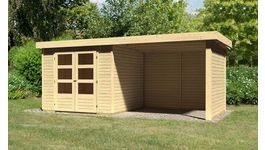 Karibu 77721 Askola 3.5 Gartenhaus mit Anbaudach Foto von Karibu 77721 Askola 3.5 Gartenhaus mit Anbaudach