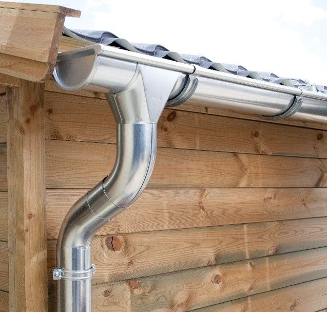 Azalp einfaches Dachrinnenset Zink - 110 - 340 cm