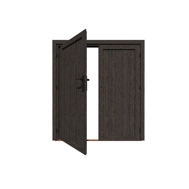 Meerprijs dubbele deur hout - zwart