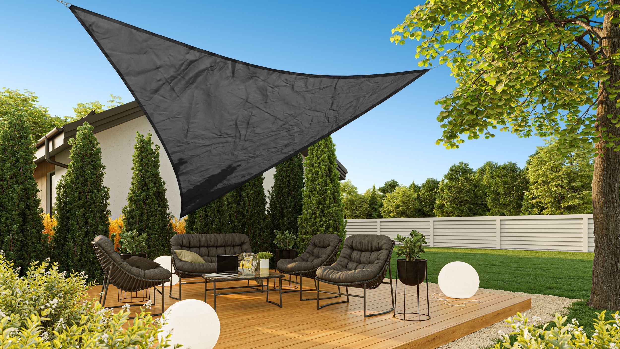 Foto van Nesling Coolfit Schaduwdoek Driehoek 90°