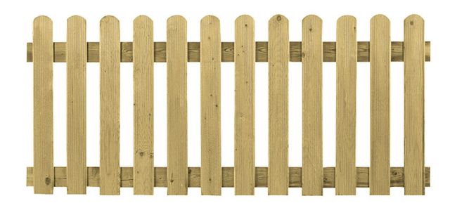 Azalp vurenhouten hek relief rond