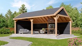 Kirk and Michaels Douglasien Schuppen mit Satteldach Decis nero Foto von