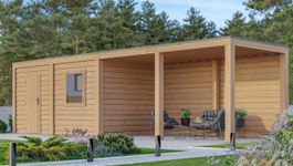 WoodAcademy tuinhuis met overkapping Nefriet Excellent Foto van WoodAcademy tuinhuis met overkapping Nefriet Excellent