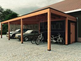 Foto van Trendhout carport met schuur Palermo XXL