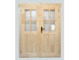 Azalp dubbele deur half glas - 140x199 cm Foto van Azalp dubbele deur half glas - 140x199 cm