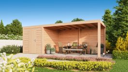 WoodAcademy Douglasien Gartenhaus mit Überdachung Nefriet Essential Foto von WoodAcademy Douglasien Gartenhaus mit Überdachung Nefriet Essential