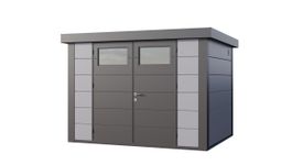 Telluria Classico 3024 metalen tuinhuis Foto van Telluria Classico 3024 metalen tuinhuis