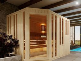 Azalp massieve hoeksauna Nurkka Foto van Azalp massieve hoeksauna Nurkka