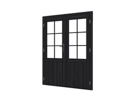 Woodacademy Doppeltür half glas - Schwarz Foto von Woodacademy Doppeltür half glas - Schwarz