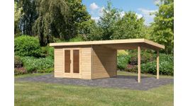 Karibu 31464 Radeburg 1 Gartenhaus mit Anbaudach Foto von Karibu 31464 Radeburg 1 Gartenhaus mit Anbaudach