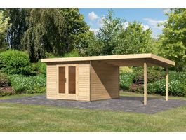 Karibu 31464 Radeburg 1 tuinhuis met overkapping Foto van Karibu 31464 Radeburg 1 tuinhuis met overkapping