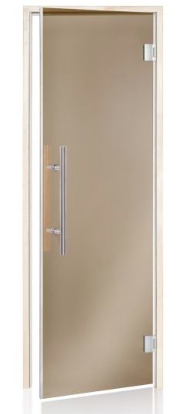 Hot Orange Saunatür Lux 70x200 cm bronze Espe