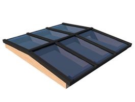 Foto van Pext douglas lichtstraat zadeldak - zwart