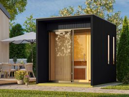 Foto van Karibu 203 Catalina buitensauna - zwart
