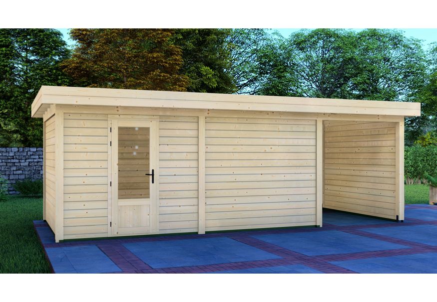 Graed tuinhuis met overkapping Berlijn 700x300 cm Foto van Graed tuinhuis met overkapping Berlijn 700x300 cm