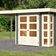Karibu Kerko 3 Gartenhaus mit Anbaudach 240 cm - Terragrau (82933)