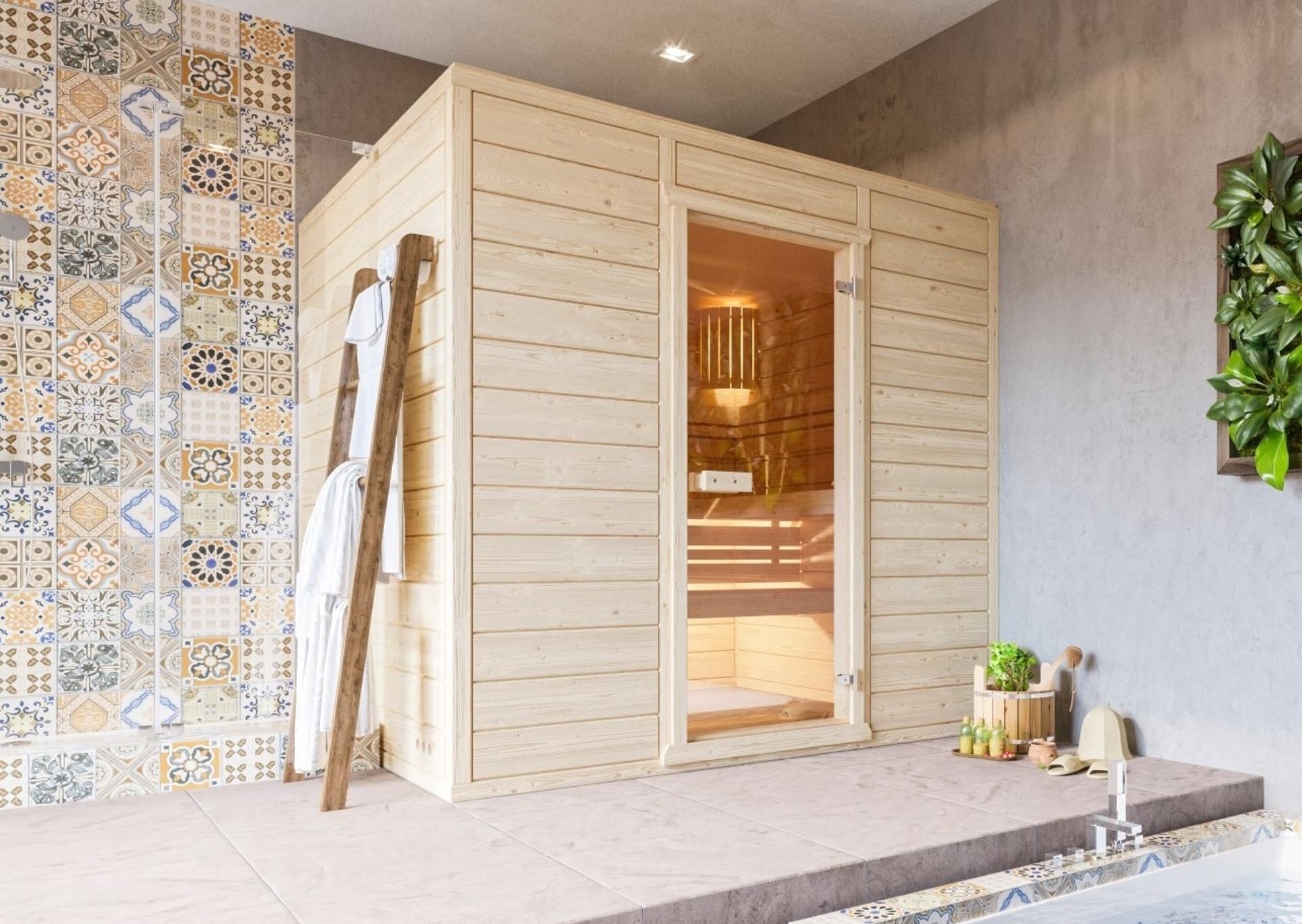 Foto van Azalp massieve sauna Eva 200x180 cm