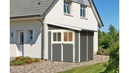 Karibu 8884 Bomlitz 2 Gartenhaus - Terragrau Foto von Karibu 8884 Bomlitz 2 Gartenhaus - Terragrau