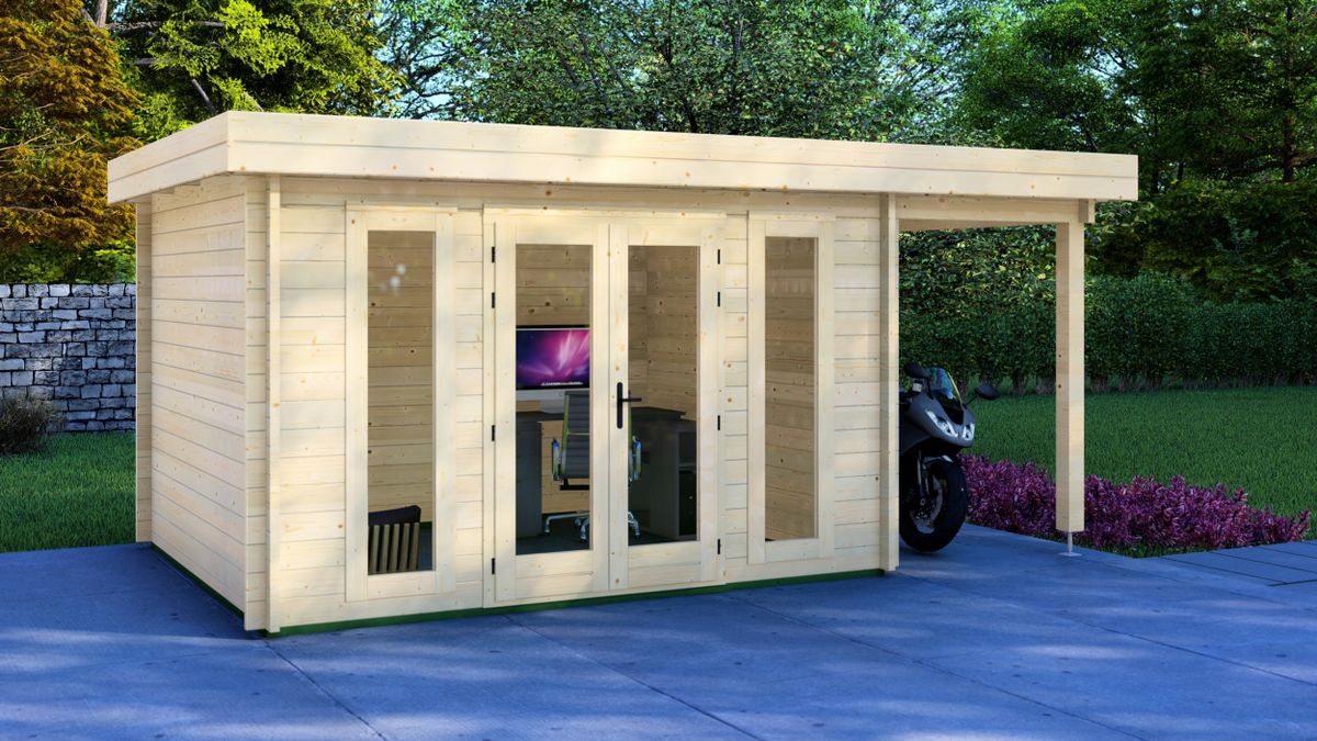 Graed Blockhaus Creative Plus mit Markise