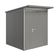 Biohort AvantGarde A1 metalen tuinhuis kwartsgrijs metallic enkele deur
