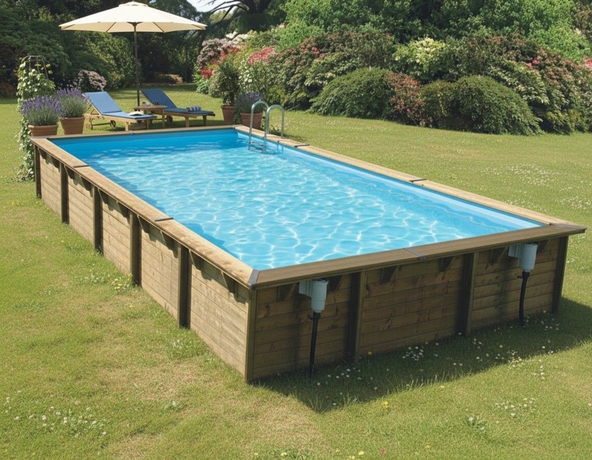 Ubbink Linéa 800 x 500 x 140 cm houten zwembad