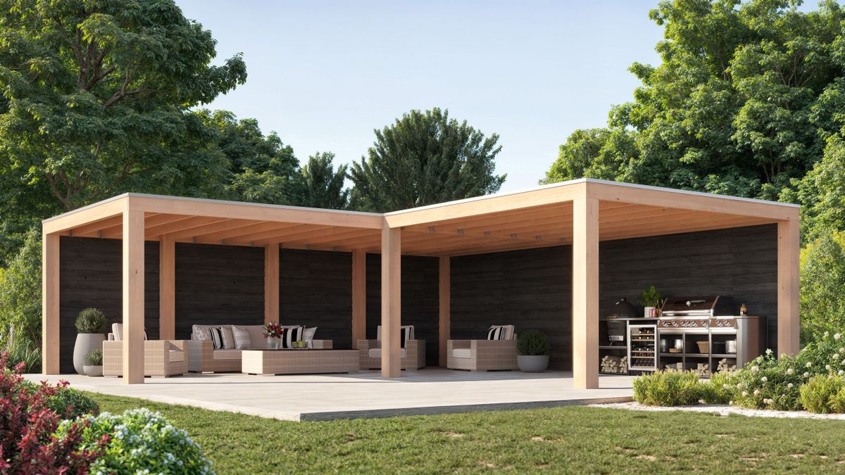 WoodAcademy Douglas overkapping L-model Moonstone Excellent Nero