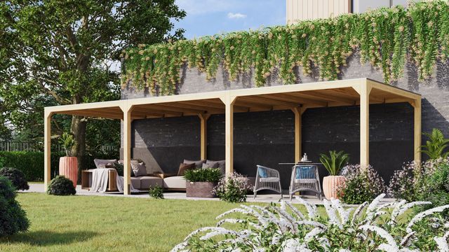 Karibu 97620 Cubus houten overkapping