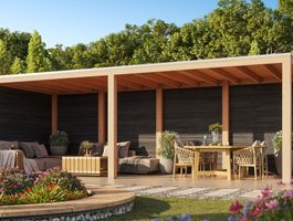 WoodAcademy Douglasien Überdachung Moonstone Essential Nero Foto von WoodAcademy Douglasien Überdachung Moonstone Essential Nero