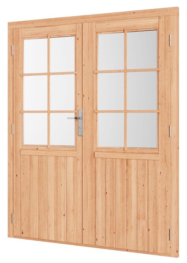 WoodAcademy Douglas dubbele deur met glas
