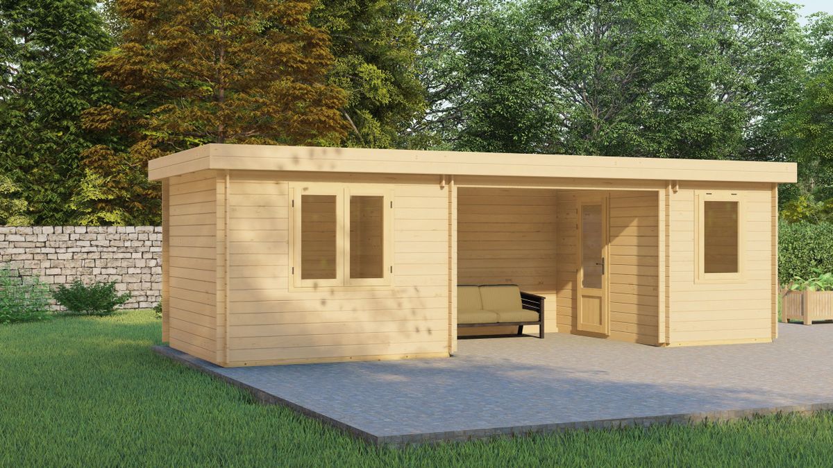 Graed Blockhaus Jumpy mit Markise