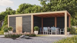 WoodAcademy Gartenhaus mit Terrasse Nefriet Excellent Nero Foto von