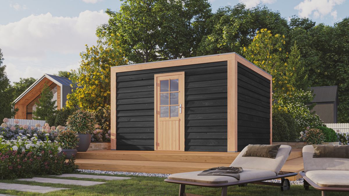 WoodAcademy Douglasien Gartenhaus Graniet Excellent Nero